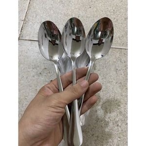 ช้อนสแตนเลสแบบใหม่สำหรับร้านอาหาร ช้อนสำหรับโต๊ะอาหาร ช้อนปลายแหลม รับทำโลโก้บนช้อน - Product Image 6