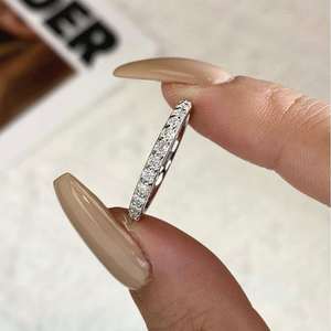 แหวนไข่มุกเงินแท้ 925 ประดับเพชรเติมเต็ม สำหรับผู้หญิง หรูหรา ได้รับความนิยมสูง รับรองโดย IGI เหมาะสำหรับใส่ทุกวัน งานปาร์ตี้ งานแต่งงาน ราคาดีที่สุด - Product Image 5