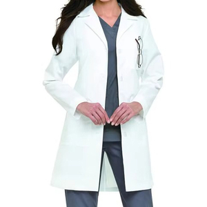 Blouse de laboratoire professionnelle personnalisée avec logo imprimé, blouses de laboratoire blanches de haute qualité à manches longues, vente chaude - Product Image 1