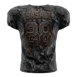 Jersey de Fútbol Americano Personalizado con Degradado de Acuarela, Unisex, Malla de Poliéster, Cuello en V, Manga Corta, Impresión Digital - Product Image 5