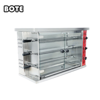 Four à rôtir rotatif à gaz en acier inoxydable pour restaurant commercial, barbecue à haute efficacité, grande capacité