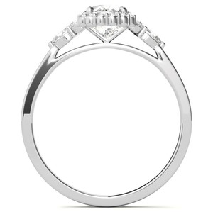 Anillo de Moissanita con Corte Ovalado, Plata de Ley 925, Chapado en Oro Blanco, Anillo de Compromiso, Boda, Promesa, Aniversario, Elegante - Product Image 2