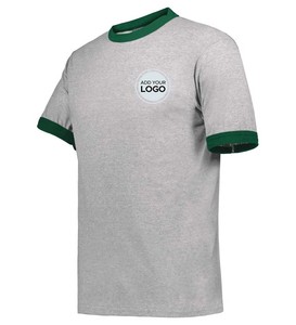 cotton Ringer T <b>Shirts</b> Unisex Custom Logo Short Sleeve T <b>Shirt</b> - Product Image 5