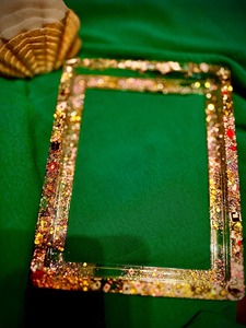 Gold <b>Glitter</b> Acrylic UV Printed Customizable <b>Photo</b> <b>Frame</b> Playing Card Charms Handmade Casino Poker Home Decor Gifts REHMAN CRAFT - Product Image 5