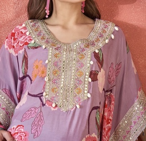 New Designer <b>Kaftan</b> Kurta For Women Western Ladies Ethnic <b>Kaftan</b> Set Batwing Sleeves Loose Fit <b>Kaftan</b> Party Festival Wear <b>Kaftan</b> - Product Image 2