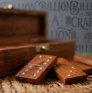 Juego de Dominó de Madera con Caja de Almacenamiento, Juego de Mesa Clásico para Fiestas, Entretenimiento de Viaje - Product Image 4