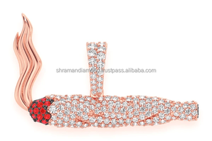 Pendentifs et breloques tendance en or blanc 10K plaqué or, style hip-hop, minimalistes, personnalisés avec diamants de laboratoire, cadeau à la mode, bijoux sur mesure - Product Image 5