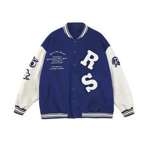 Blouson universitaire en laine pour homme OEM Premium, broderie hiver, patch hip-hop, style baseball, vente en gros usine - Product Image 6