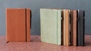 Carnets de notes en cuir de buffle marron de haute qualité, personnalisables, pour fournitures scolaires, vente en gros - Product Image 5