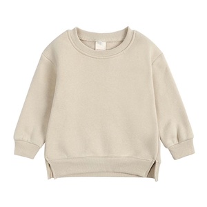 Sweat-shirts pour garçons et filles, pulls à col rond en polaire pour tout-petits, t-shirts à manches longues unis pour enfants, pulls personnalisés avec logo pour enfants - Product Image 3