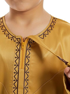 Latest Design Silk Made Cotton Kids <b>Thobes</b> Jubbah Islamic Clothing Robes Long Oversized Kids Solid <b>Thobes</b> with OEM Services - Product Image 6