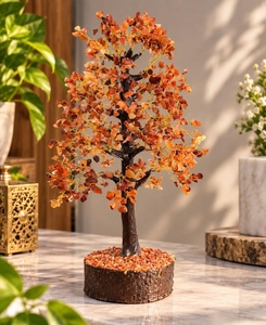 Árbol de bonsái hecho a mano con piedras de cornalina roja, escultura de piedras Feng Shui, decoración de prosperidad, abundancia, regalo, meditación. - Product Image 6