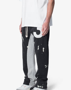 Pantalones Deportivos Grises de Corte Holgado para Hombre, de Alta Calidad, con Bloques de Color, al por Mayor - Product Image 2