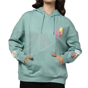 Sudadera con Capucha Casual y Ecológica para Mujer, 100% Algodón, Color Personalizado, Diseño Único, Hombros Caídos, Transpirable - Product Image 1