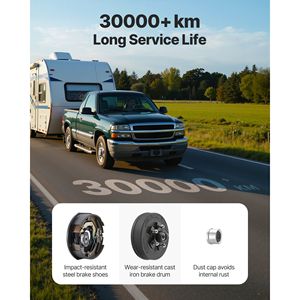 Conjunto de Frenos Eléctricos para Remolque, 10 x 2-1/4 Pulgadas, 2 Pares, Kit de Frenos Eléctricos Autoajustables, 3500 Libras, Frenos para Eje de Remolque y Camión - Product Image 6