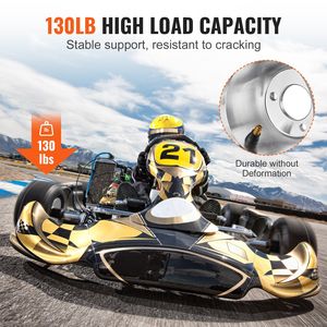 Paquete de 2 Ruedas Delanteras de Aleación de Aluminio de 10x4.5-5 Pulgadas para Go Kart con Neumáticos de Goma, Ajuste de Buje y Llanta para P Kart Racer - Product Image 4