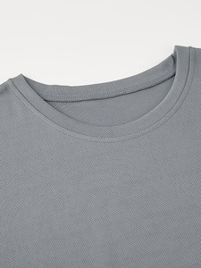 เสื้อยืดแขนสั้นคุณภาพสูงสำหรับผู้ชาย ผ้าฝ้าย 100% 210 กรัม ทรงโอเวอร์ไซส์ คอกลม สไตล์สตรีทแวร์ สีพื้นเรียบง่าย - Product Image 5