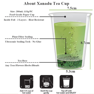 كوب شاي مخصص 9 أونصة بنكهة شاي يمكن التخلص منها مخفية في كوب قاعدة شاي مطبوعة مجانية جاهزة للاستخدام مزيج للهدايا الترويجية/المكتب/المحل - Product Image 2