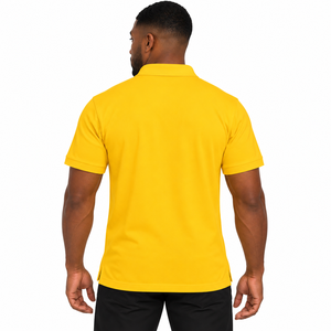 Polo jaune pour homme iota-phi-theta, broderie du logo de la fraternité, manches courtes, col classique, trois boutons, décontracté, style grec - Product Image 2