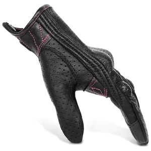 Guantes de Motocicleta de Invierno de Piel Auténtica con Pantalla Táctil, Protección para los Nudillos, Costuras Reforzadas, Guantes Deportivos de Carreras - Product Image 3