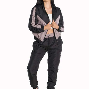 Women's Solid Hooded Full Sleeve Joggers Sporty Casual Waterproof Spandex/Cotton Winter Breathable <b>Knitted</b> Two Piece Shorts <b>Set</b> - Product Image 6