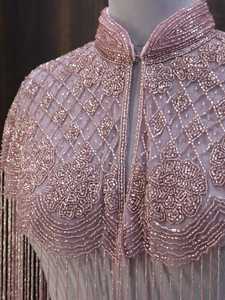 Borlas de cuentas de cristal al por mayor, flecos de tubo largo, material de borlas de cuentas, ribete de encaje para ropa y bolsos - Product Image 4