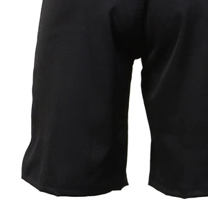 Men <b>Black</b> <b>Board</b> Shorts Solid Color Eco-Friendly Quick Dry Elastic Waist Casual Swimwear Front Logo Polyester Material - Product Image 3
