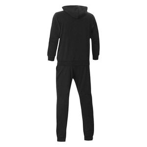 Custom Men’s Solid Black Slim Fit Tracksuit Set Casual Full <b>Zip</b> <b>Hooded</b> Sweatsuit OEM Sportswear Two-Piece Jogging Suit - Product Image 3