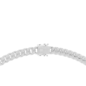 Chaîne cubaine unisexe TIMELESS en or blanc 18 carats avec diamants de laboratoire taillés de 7,2 carats, plaquée rhodium, pour fêtes, mariages et usage quotidien élégant - Product Image 4