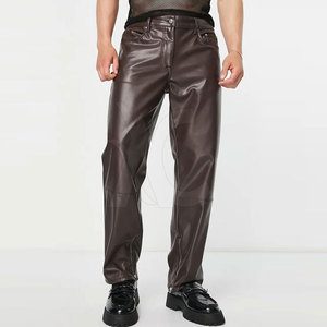 Pantalones de Cuero para Hombre de Alta Calidad con Diseño Moderno de Cintura Ajustable, Sensación Cómoda y Material Duradero - Product Image 3