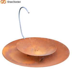 Fontaine d'eau extérieure élégante et résistante aux intempéries en acier Corten, à poser au sol, pour jardin ou bassin – Tendance et luxueuse - Product Image 4