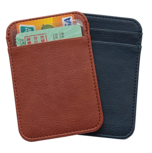 Custom Genuine Leather Card Holder Lightweight High Quality Men Card Holder <b>Wallet</b> Pocket Mini <b>Smart</b> Slim Crazy Horse Leather - Product Image 3