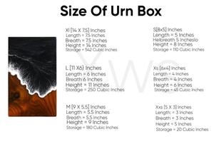 Urna de Resina con Diseño de Olas Oceánicas, Caja Conmemorativa Hecha a Mano en Madera de Nogal y Madera del Mar Negro - Product Image 2