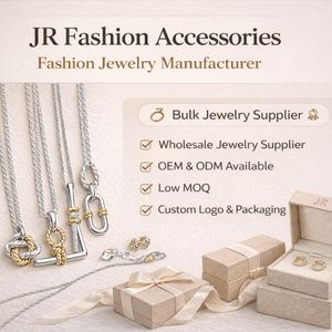 Collier trombone bicolore en laiton, chaîne à maillons, bijoux minimalistes pour femme - Product Image 5