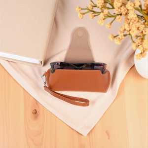Genuine Leather <b>Glasses</b> Cover Slim Luxury Cowhide Pouch Handmade Vintage <b>Reading</b> Eyewear Protector Case Bag LGC-0023 - Product Image 5