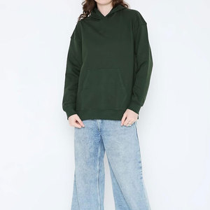 Sudadera con Capucha de Algodón Lavado Premium para Mujer, Sudadera con Logotipo Personalizado OEM para Uso Casual y Urbano - Product Image 3