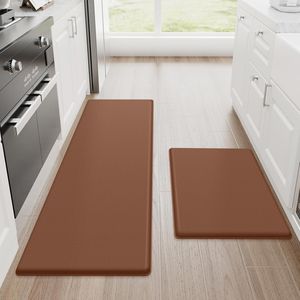 2 Tappeti da Cucina Antifatica, Tappetini Ammortizzati Antiscivolo per Scrivania, Tappetino Impermeabile per Pavimento della Cucina - Product Image 1