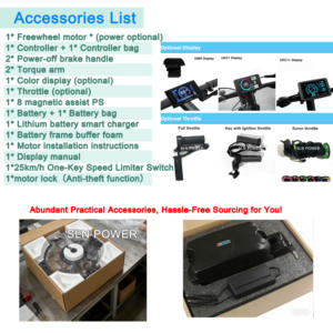 <span class=keywords><strong>Moteur</strong></span> de moyeu 36V 48V 52V 250W 500W 750W 1000W pour vélo électrique, kit de conversion E-Bike avec batterie et chargeur - Product Image 2