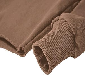 Sudadera con capucha corta con cordón, manga regular, color sólido, informal, para otoño, para mujer - Product Image 3