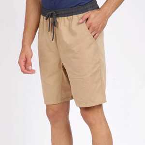 Pantalones Cortos Bermuda de Algodón Caqui para Hombre, Cintura Media, Cordón Ajustable, Estilo Casual, Color Sólido, Bolsillos, Tejido Transpirable, Venta Directa en Línea - Product Image 3