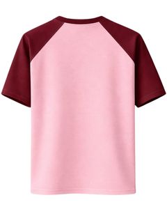 T-shirt à manches raglan rose bordeaux pour homme, décontracté, été, col rond, respirant, mélange de coton, doux, confortable, léger, à porter au quotidien - Product Image 2