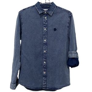 เสื้อยีนส์ผ้าฝ้าย100% สำหรับผู้ชาย, เสื้อโครงสร้างด๊อกบี้ระบายอากาศได้ดีเสื้อลำลองกันรอยยับ - Product Image 1