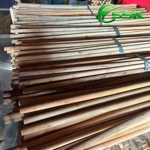 Manche de balai en bois d'eucalyptus du Vietnam 2-en-1 pour toilettes et balai-serpillère, écologique, durable, en crin de cheval, ergonomique pour la maison - Product Image 2