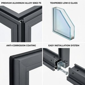 Invernadero Prefabricado <span class=keywords><strong>de</strong></span> Aluminio Personalizable para las 4 Estaciones, con Vidrio Bajo Emisivo, para Jardín o Villa, Estilo Victoriano, Vidrio Templado - Product Image 5
