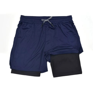 Men's Gym Shorts Quick Dry Double Layer High Stretch <b>Elastic</b> Waist Lightweight Basketball Running Training Solid Shorts - Product Image 2