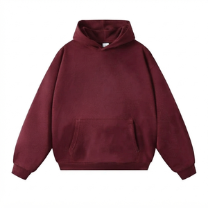 Sweat à capuche unisexe surdimensionné en coton épais de haute qualité pour homme, avec logo personnalisé, coupe ample et unie - Product Image 5