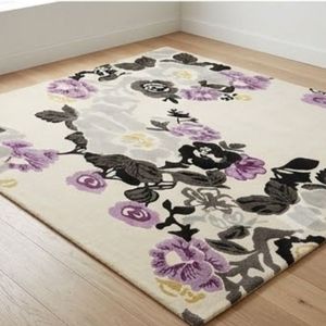 Tapis rectangulaire floral au meilleur prix, en polyester antidérapant, moderne, pour salon, revêtement de sol décoratif à poils ras avec envers en caoutchouc - Product Image 4