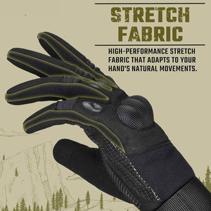 Full Finger Racing Gloves Nylon Non-<b>Slip</b> Adjustable Wrist Strap Outdoor Activities Unisex - Product Image 5