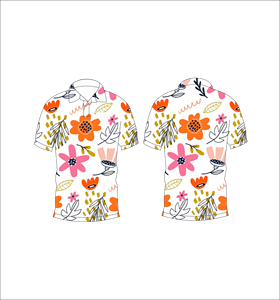 เสื้อโปโลผู้ชายสีขาวพิมพ์ลายดอกไม้หลากสีลำลองฤดูร้อนแขนสั้นเสื้อโปโลลายดอกไม้แบบนามธรรม - Product Image 6