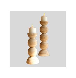 Support de bougie en bois artisanal écologique et élégant pour la maison, les restaurants, les hôtels, les mariages, les fêtes, la décoration de table, centre de table - Product Image 3